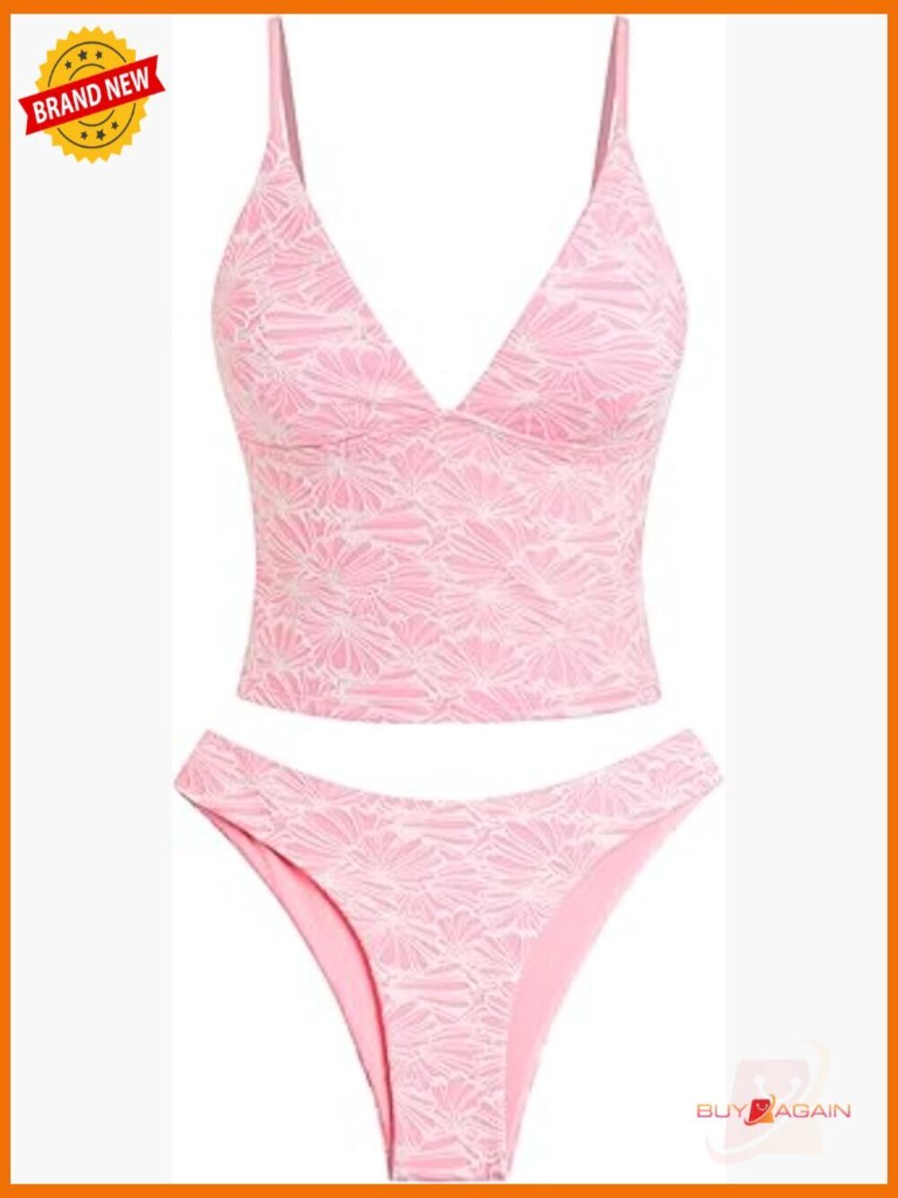 Tummy Control Tankini Set 2 Piece Swimwear Spaghetti Strap